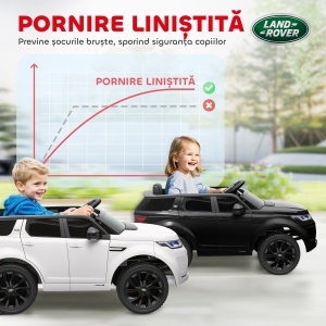 Mașină Electrică pentru Copii 3-6 Ani cu Telecomandă, Centură, Muzică, Claxon și Faruri, 106x65.5x51 cm, Negru - Img 6