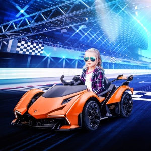 Masina Electrica pentru Copii, Automobil Lamborghini cu Telecomanda, Faruri LED si Muzica - Img 2
