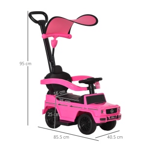 Mașină Jucărie pentru Copii cu Acoperiș Mercedes-Benz G350 Roz - Img 3