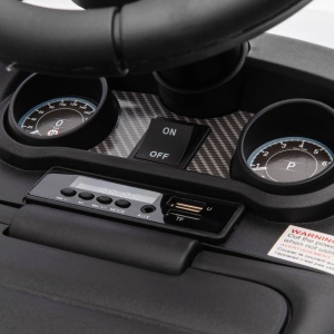 Mașinuță Electrică pentru Copii 18 Luni-5 Ani cu Licență Land Rover cu Muzică, USB și MP, 65x43x40 cm ,Alb - Img 9