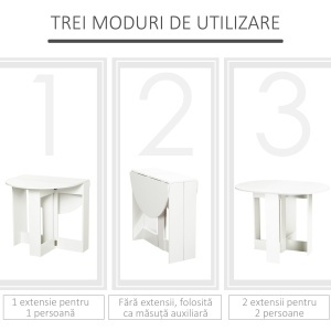 Masuta Pliabila Pranz Masa Consola Economiseste Spatiu pentru 2 Persoane - Img 4