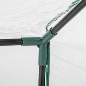 Mini Sera de Gradina cu 2 Ferestre Rulou si Copertina PVC Anti-UV, 120x60x60cm, Transparenta - Img 8