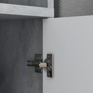 Mobilier 4 în 1 cu Oglindă, Cuiere și Rafturi Interioare Reglabile, Mobilier Multifuncțional, 145x29x184 cm, Gri - Img 9