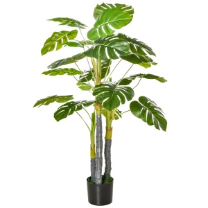 Monastera Planta Artificiala de Interior si Exterior, Planta Artificiala cu efect Realist cu 20 de Frunze, 120 cm - Img 1