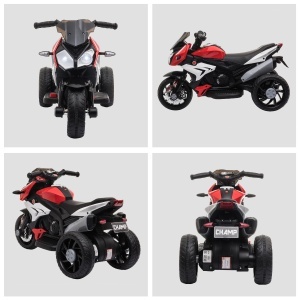 Motocicleta Electrica Copii 6V – Rosu/Negru cu Lumini & Sunete - Img 8