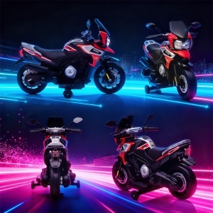 Motocicletă Electrică pentru Copii cu Oglinzi și Suporturi pentru Picioare, 85.5x44.5x56 cm, Roșu - Img 9