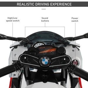 Motoreta Electrica pentru Copii BMW RR 12V, Negru si Rosu - Img 7