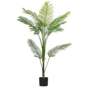 Palmă Artificială Areca înaltă de 150 cm pentru Interioare cu Vas Verde - Img 1