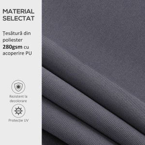 Pânză de Schimb pentru Copertină Retractabilă Anti UV 30+, 3.47x2.4 m, Gri - Img 4