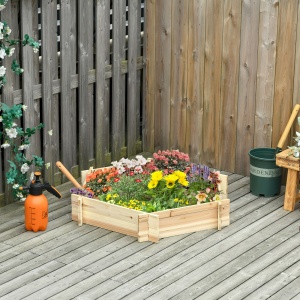 Pat de Gradina fara Baza si cu Structura de blocare, din Lemn, 100x92x16cm - Img 2