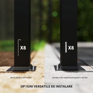 Pergola Pavilion 3×3 m cu Copertina Retractabila – Alb‑Crem - Img 7