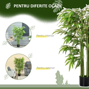 planta artificiala bambus in ghiveci, 140 cm - Img 6
