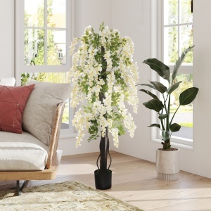 Plante Artificiale Fără Întreținere, Perfect pentru Decorarea Casei, 165 cm, Alb - Img 5