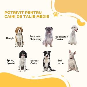 Poartă câini cu închidere dublă, barieră medie - Img 7