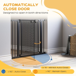 Poarta de Siguranta Reglabila 76–103 cm pentru Usi/Scari – Negru - Img 5