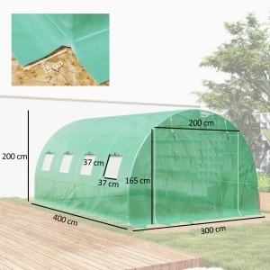 Prelata Sera 4×3×2 m – Cu 8 Ferestre, Usa Rulanta si Margini - Img 3