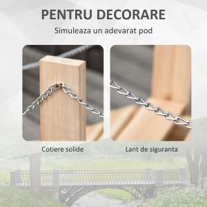 Punte de Gradina in Lemn Impermeabil cu Pasarela Arcuita pentru Iaz - Img 4