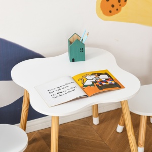Qaba Set Masa & Scaun Lemn Copii – Pentru Joaca, Desen & Activitati - Img 9