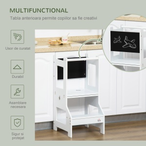 Scara Montessori 2‑in‑1 – Tabla, Taburet & Balustrada - Img 6
