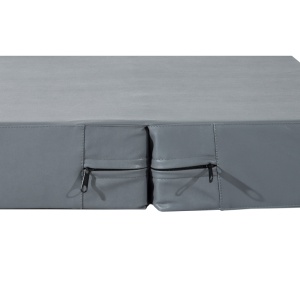 Scarita pentru Caini Saltea 2 in 1 din PU si Spuma de Cauciuc 45x39x20cm Gri - Img 9