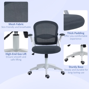 Scaun Birou Ergonomic – Gri, cu Spatar Plasa & Reglabil - Img 8