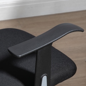Scaun de Birou Ergonomic cu Șezut Reglabil și Tetieră, din Poliester și Oțel, 63x62x106-114 cm, Negru - Img 9