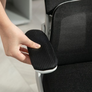 Scaun de Birou Ergonomic cu Tetieră Detașabilă Negru - Img 9