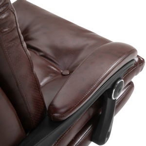 Scaun de Birou Ergonomic Suport pentru picioare Detasabil Inaltime Reglabila Maro - Img 9