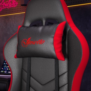 Scaun Gaming cu Înălțime Reglabilă, Scaun Gaming Ergonomic cu Spătar Rabatabil, 65x65x121-129 cm, Negru - Img 8