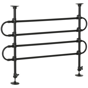 Separator auto pentru caini, reglabil in latime si inaltime 87-135 x 60-105 cm, grilaj de protectie universal din otel, Negru