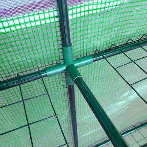 Sera de Perete cu 2 Rafturi pentru Plante si Flori din Otel si PE, 200x100x213cm - Verde - Img 9
