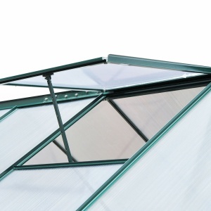 Sera de Plante Mare 183 x 244 x 213 cm pentru Curte, Uz Exterior, cu Fereastra si Usa, Cadru de Aluminiu, Placi BC - Img 9