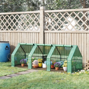 sera gradina cu prelata, 270x90x90cm, verde - Img 2