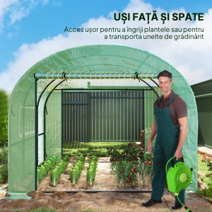 Seră Tip Tunel 300 x 300cm Walk-In - Verde - Img 5