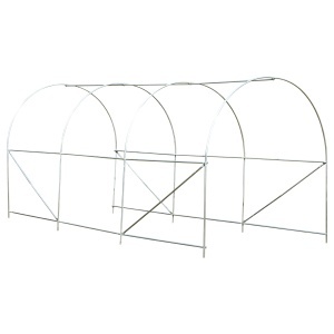 Seră Tunel Grădină 4×2×2 m, Cadru Oțel Galvanizat, Prelată PE, 6 Ferestre Rulabile, Ventilație și Protecție UV - Img 4