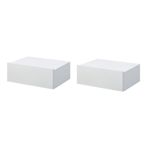 Set 2 Comode Suspendate – Alb Modern 40×30×15 cm
