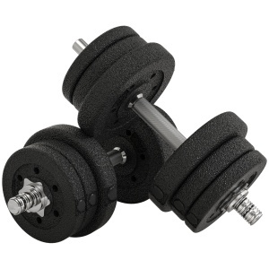 Set 2 Gantere Greutăți de 25 kg Total cu 12 Discuri din Oțel și Plastic - Img 1