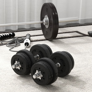Set 2 Gantere Greutăți de 25 kg Total cu 12 Discuri din Oțel și Plastic - Img 9