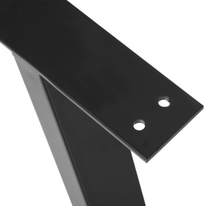 Set 2 Picioare de Masă Trapezoidale cu 6 Găuri și 12 Șuruburi, 70x5x72 cm, Negru - Img 8