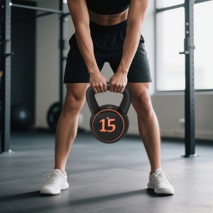 Set 3 Kettlebell de 2.2 kg, 4.5 kg și 6.8 kg cu Suport pentru Greutăți, din Plastic și Nisip, Negru - Img 9