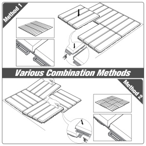 Set 9 Caramizi de Cuplat pentru Terasa 30x30x2cm, 0.81 mq, Negru - Img 6