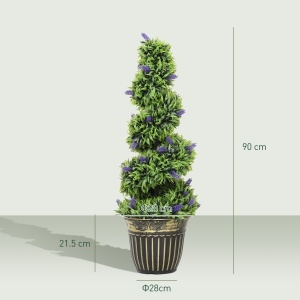 Set de 2 Plante Artificiale Lavandă 90 cm - Img 3