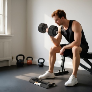 Set de Greutăți Reglabile 7/13/18/24 kg cu Suport pentru Manubrii și Mâner Antiderapant, 37x18x18 cm, Negru - Img 2
