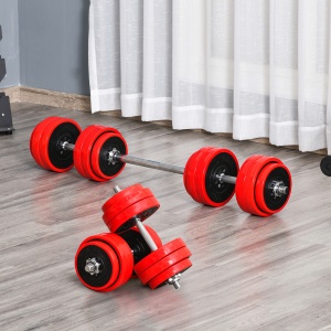 Set de Haltere si Gantere Greutati 30 kg Discuri Acoperite in PP Rezistent la Zgarieturi - Img 2