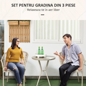 Set de Mobilier de Gradina din 3 piese din Ratan - Img 4