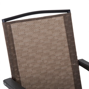 Set de mobilier pentru gradina cu masa din sticla securizata, maro - Img 9