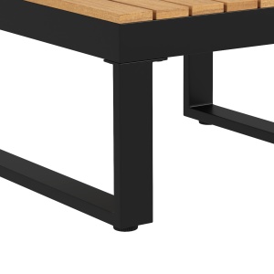 Set de Mobilier pentru Grădină din 4 Piese cu 2 Canapele Duble, Colțar și Măsuță de Cafea, 124x61x71,5 cm, Gri - Img 9