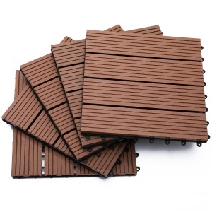 set gresie de gradina, 30x30x2.2cm, maro - Img 1