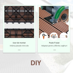 set gresie de gradina, 30x30x2.2cm, maro - Img 6