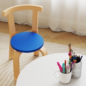 Set Masă și Scaune pentru Copii 3-8 Ani, 5 Piese cu Margini Rotunjite din Lemn Multicolor - Img 8